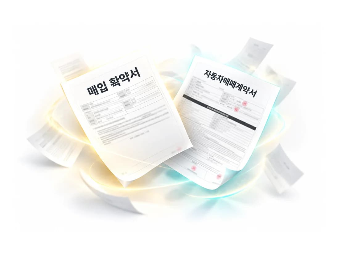 매매계약서와 매입확약서